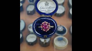Celebrity #UN404 All ruby vintage cluster ring, maybe for a 40th Wealth