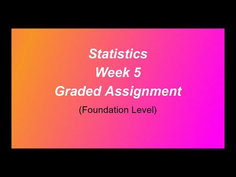 IITM Online BSc Degree Foundation Level Week 5 Graded Statistic ...