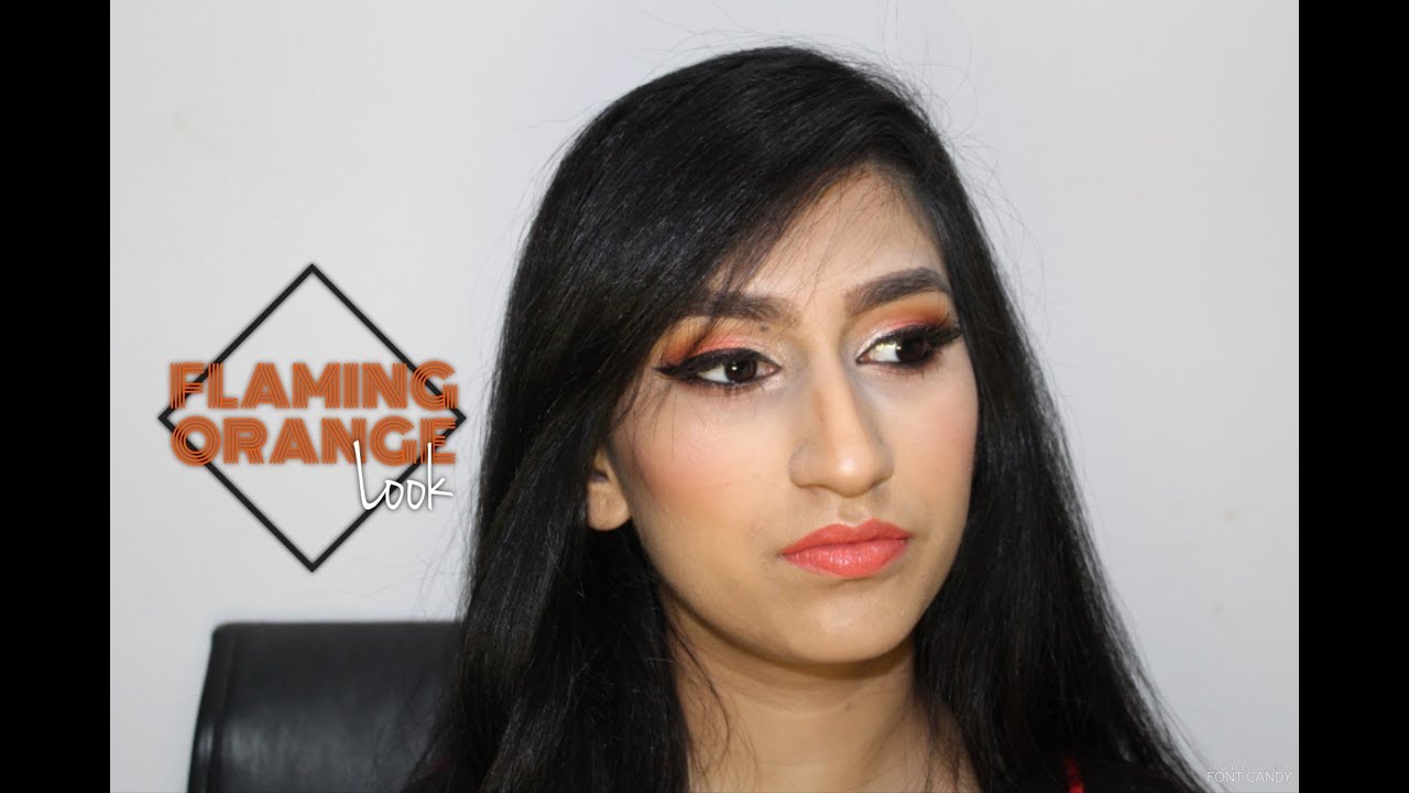 How To do a Glittery Orange Eye Look Makeup Tutorials 💄 YouTube