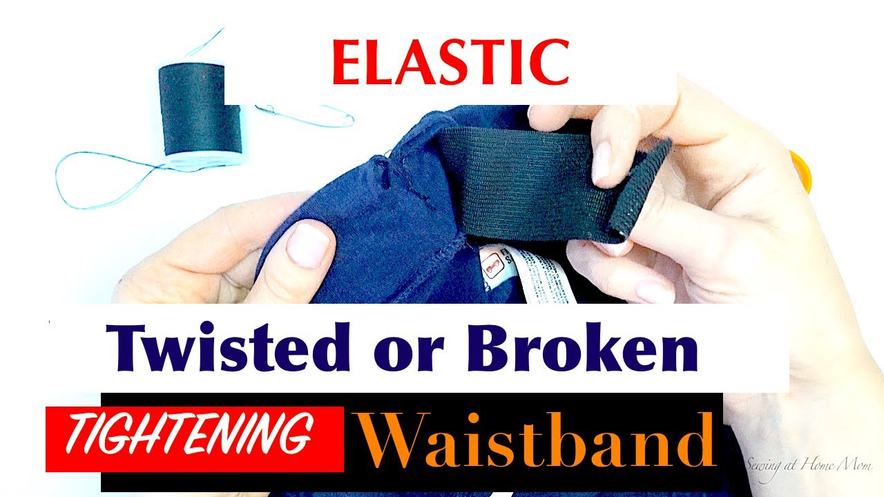How to Sew Elastic Waistband - How to Make a Waistband Smaller - Clothing  Repairs 