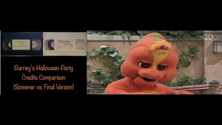 Barney's Halloween Party Credits Comparison (Screener vs. Final Version) (V1 and V2)