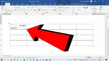 Cara Membuat Garis Miring / Diagonal Pada Tabel Word