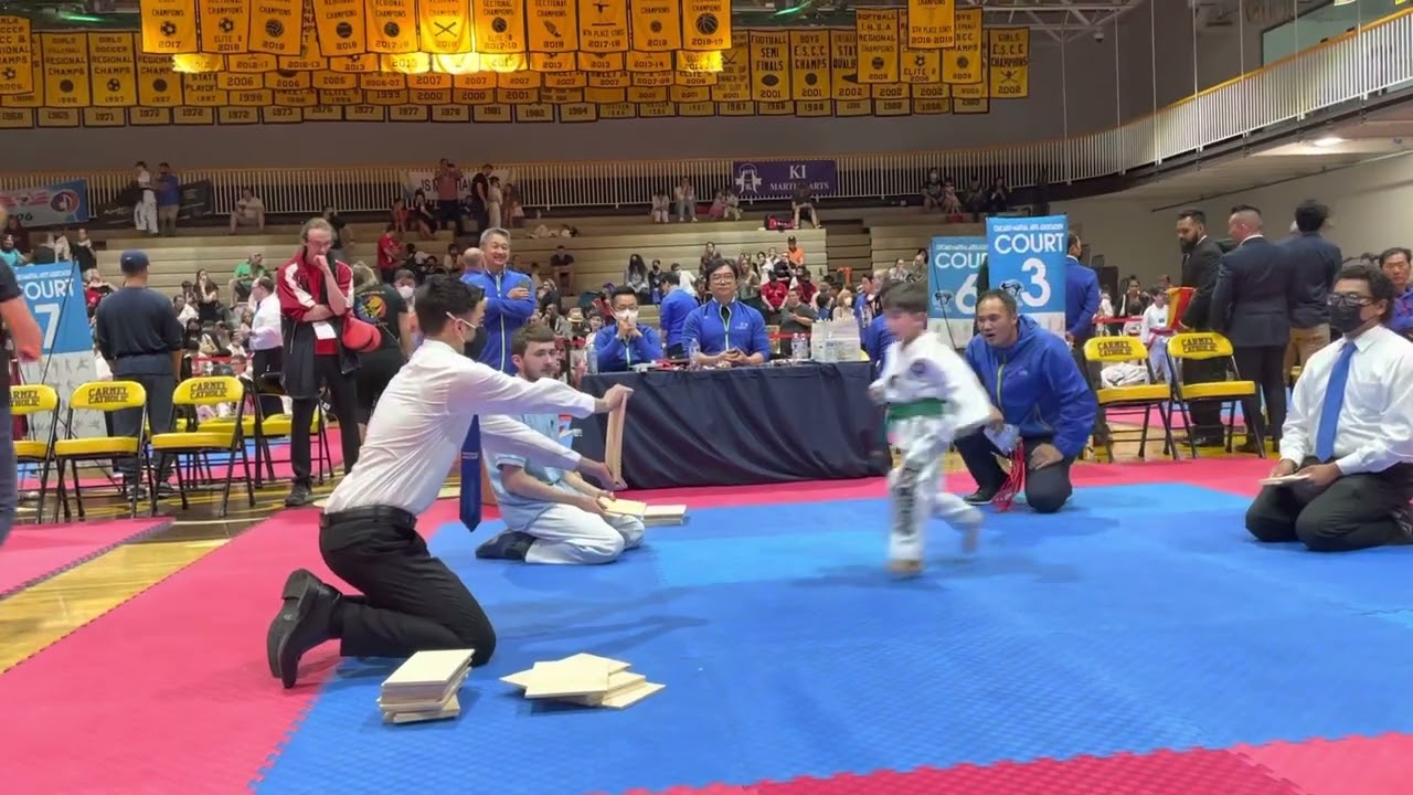 Chicago Martial Arts 2022 Umar Azizov break boards (JK Martial Arts)