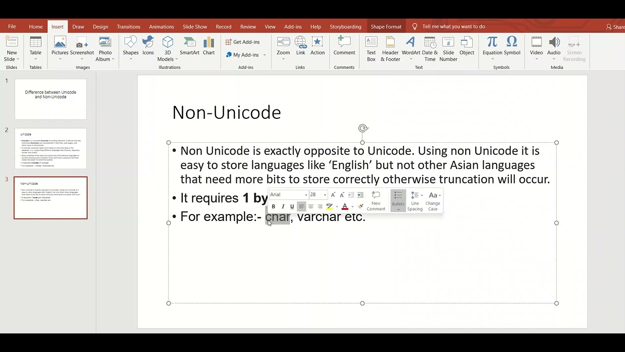 What is the difference between Unicode and Non Unicode in SQL Server Unicode and Non Unicode