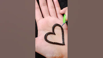 Heart Shape Mehndi design #shorts #hennabysid #valentine2023