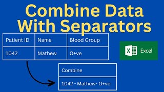 Concatenate Combine Data In One Cell With Separator Microsoft Excel