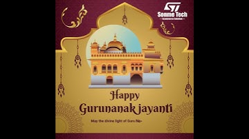 Gold and Brown Traditional Happy Guru Nanak Jayanti Animated Social Media Video
