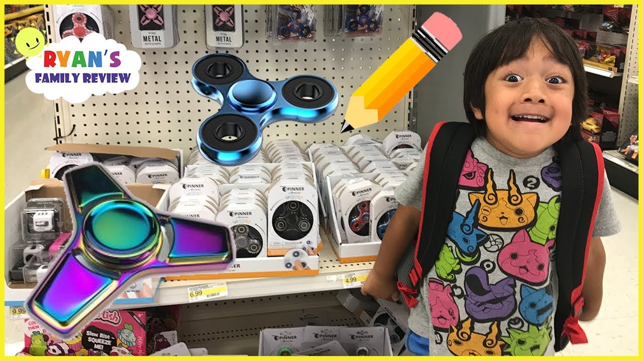 Back to School Shopping and Fidget Spinner Toy Hunt with Ryans Family Review