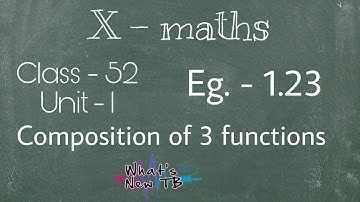 Class - 52 | 10th Maths | UNIT -1 | Relation & Function | Eg.-1.23 | C.O.F - By Nivetha Bharathi