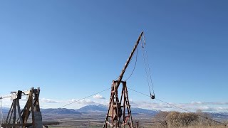 Screaming Bowling Balls from a Medieval Trebuchet