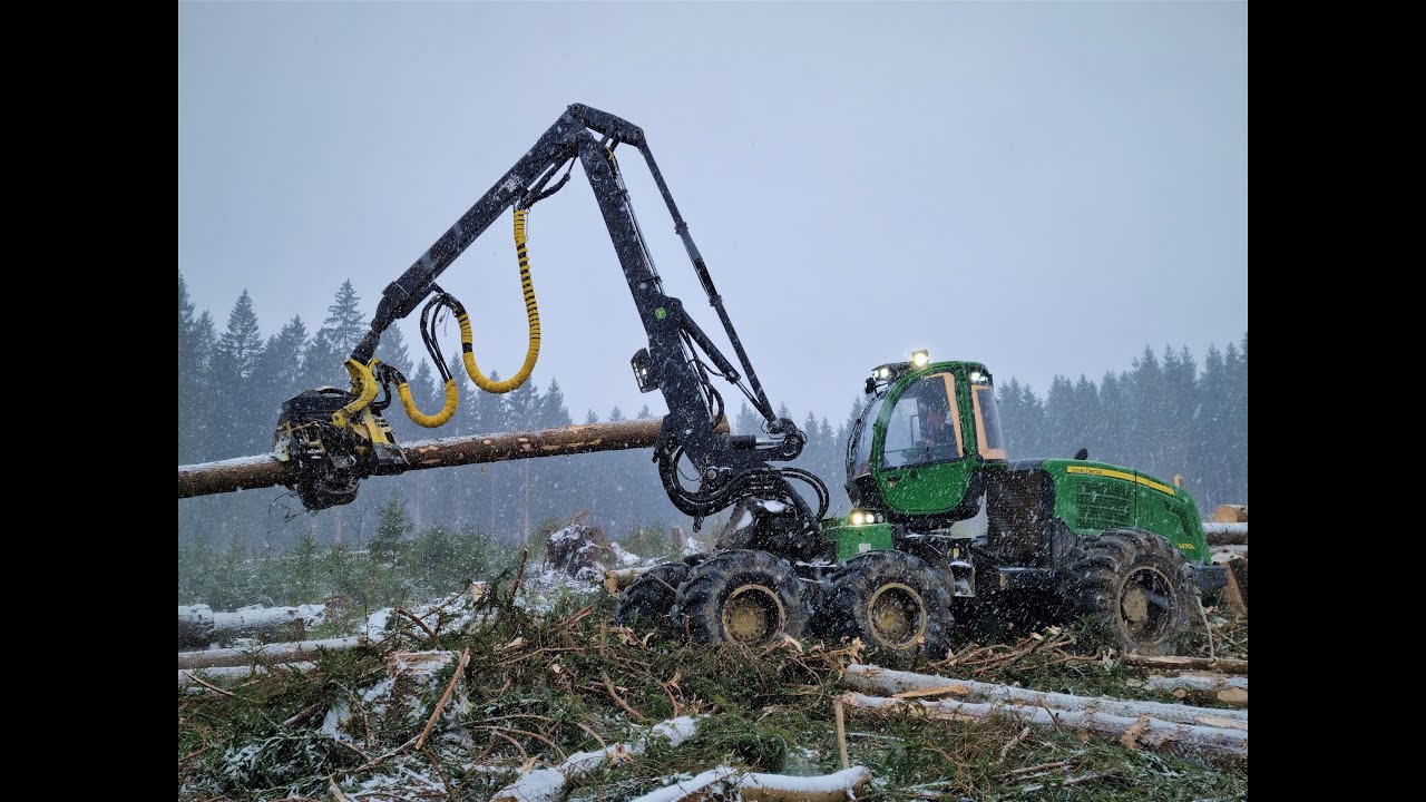 🌲*Deere in Snow* • John Deere 1470E • Heinemann Service • HarvesterAction • Heinemann Service • #2🌲
