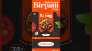 Professional Biryani Poster Design in Canva 🔥✨ #canva #posterdesign #graphicdesign #canvatutorial