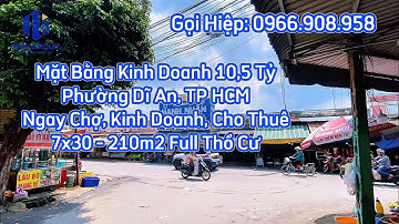 Mặt Tiền Kinh Doanh, Dĩ An HCM 10,5 Tỷ, Ngay Chợ Xóm Vắng, Ngang 7m Rộng Rãi #966908958 #batdongsan 