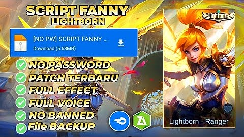 Script Skin Fanny Lightborn No Password | Full Effect & Voice | Patch Terbaru | MLBB