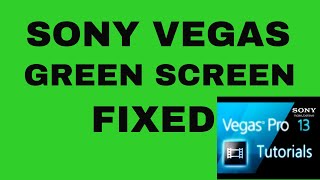 Sony Vegas Pro- How To Fix Green Screen On Sony Vegas Pro.