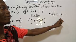 logarithm of bar notation (division)