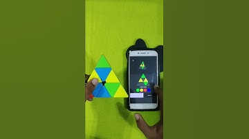 How to solve a Pyraminx Cube using a Mobile App 😃😃😃