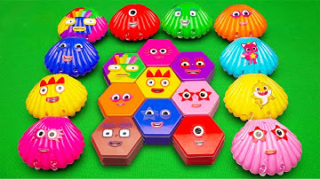 Finding Cocomelon, Pinkfong with SLIME in Seashell with Dump Truck Coloring! Satisfying ASMR Videos