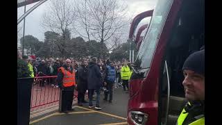 THE ARRIVAL OF LIVERPOOL FOOTBALL CLUB FOR THEIR GAME AGAINST BOURNEMOUTH FOOTBALL CLUB | EPL