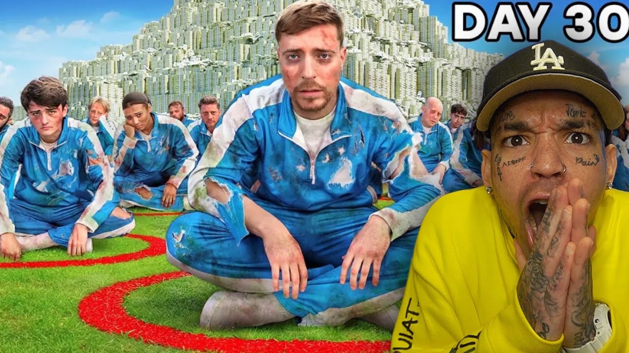 100 People Trapped Inside 100 Circles For $500,000 @MrBeast [reaction ...