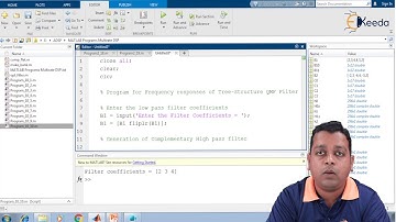 MATLAB Program Performance of QMF Bank