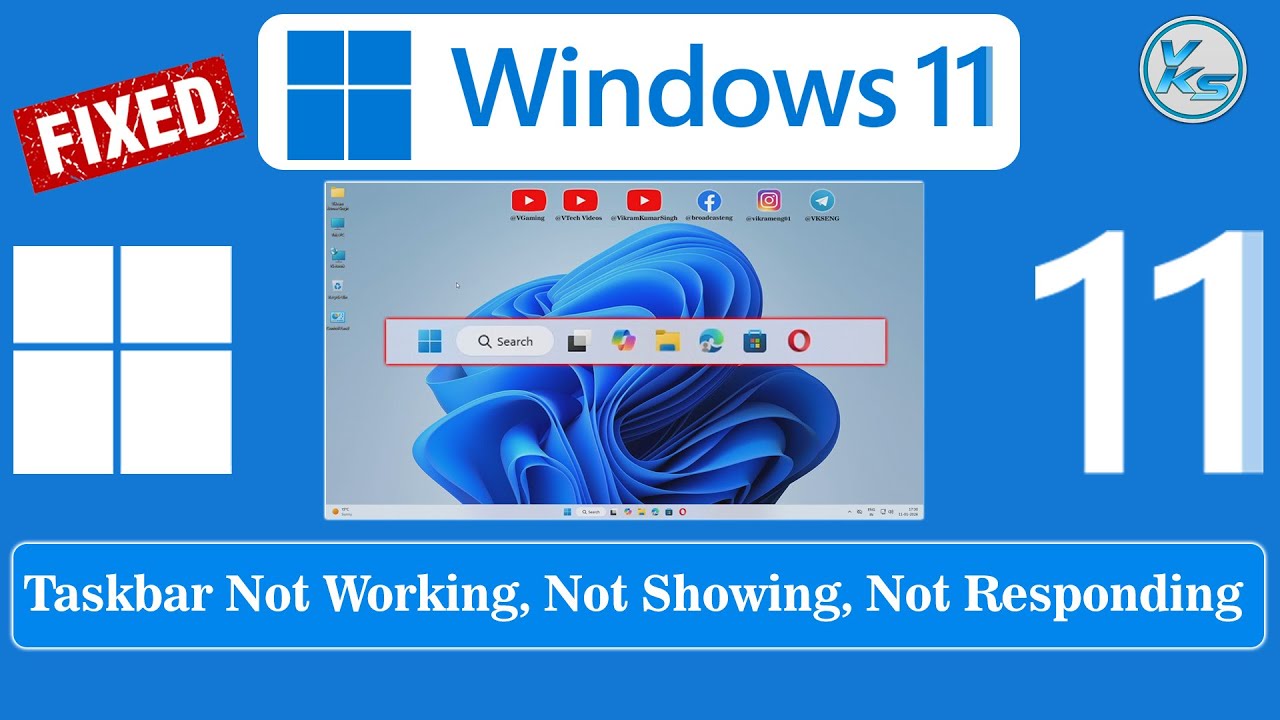 How To Fix Windows 11 Taskbar Not Working, Not Showing or Not ...