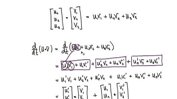 Video 3018 - Differentiating a Dot Product - Proof