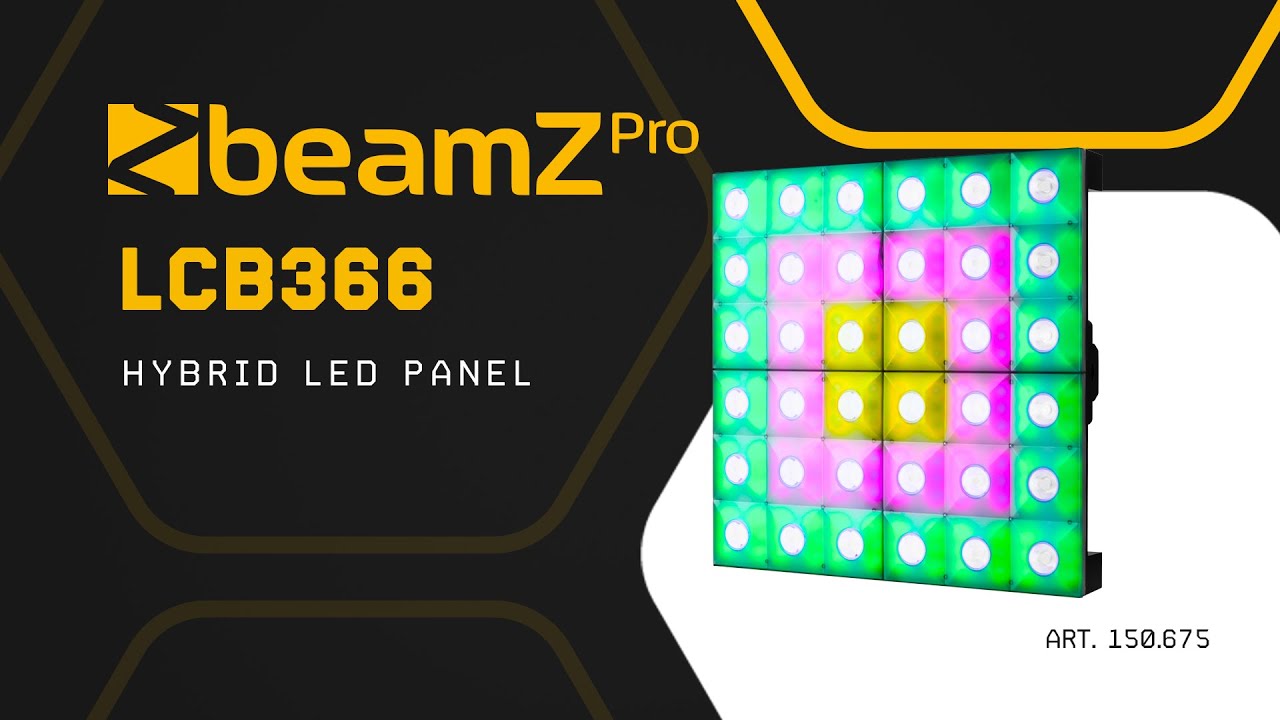 beamZ LCB366 Hybrid LED Panel Pixel Control - 150.675 - YouTube