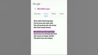 - Lirik Aku Dah Lupa - #liriklagu #akudahlupa #liriklaguindo