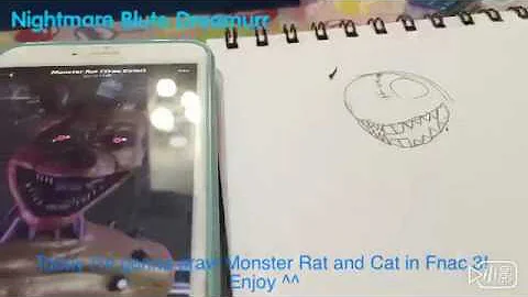 Speed draw/speed sketch: Monster Rat and Cat from FNAC 3