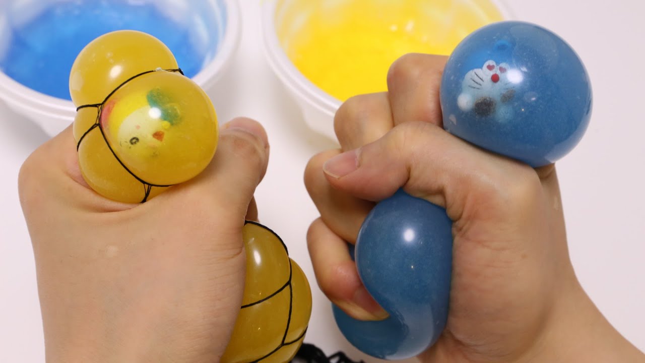 ⁣ASMR Squishy #063 Diy Doraemon Slime Mesh Squishy Ball