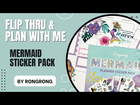 Mermaid Planner Sticker Pack | Holographic Stickers | Shop Rongrong