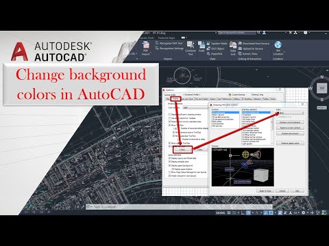 How to change background colors in AutoCAD doe model space and layout ...