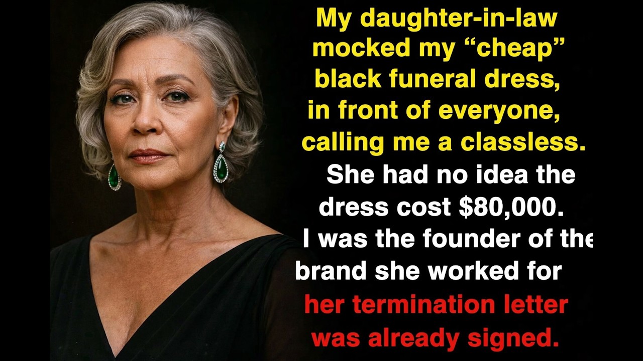 At my husband’s funeral, my daughter-in-law mocked my dress. She had no idea who I was.