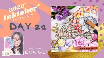 Day 21 Inktober 2020 Zentangle Garden 禪繞花園 by Eva Wu 禪繞畫 禅绕画 ゼンタングル