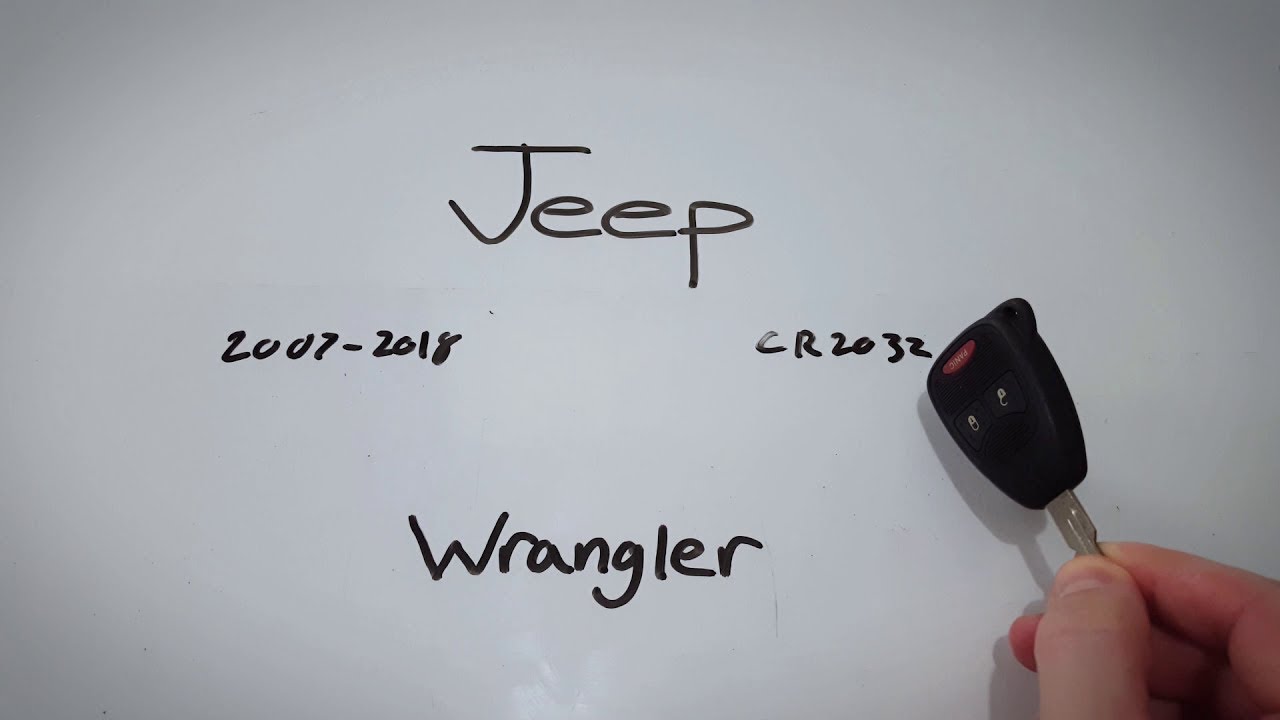 Jeep Wrangler Key Fob Battery Replacement (2007 - 2018) - YouTube