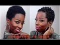 STYLING MY TWA  NATURAL HAIR WITH THE SPONGE