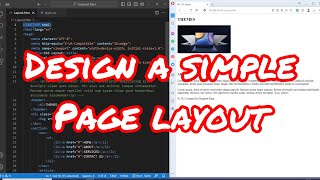 Simple basics to design a page layout #css #html #webdevelopment