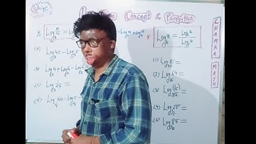 Basic properties Logarithm & examples for 11th/12th/Jee Main/NDA    L4