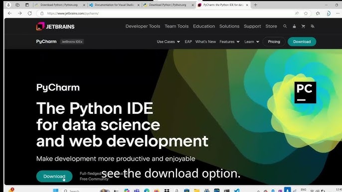 How To Download And Install Python With Pycharm Youtube