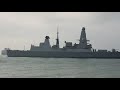 HMS Diamond coming into Portsmouth