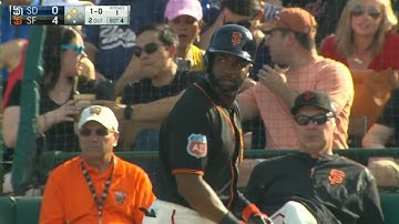 SD@SF: Giants plate five runs in the 4th inning