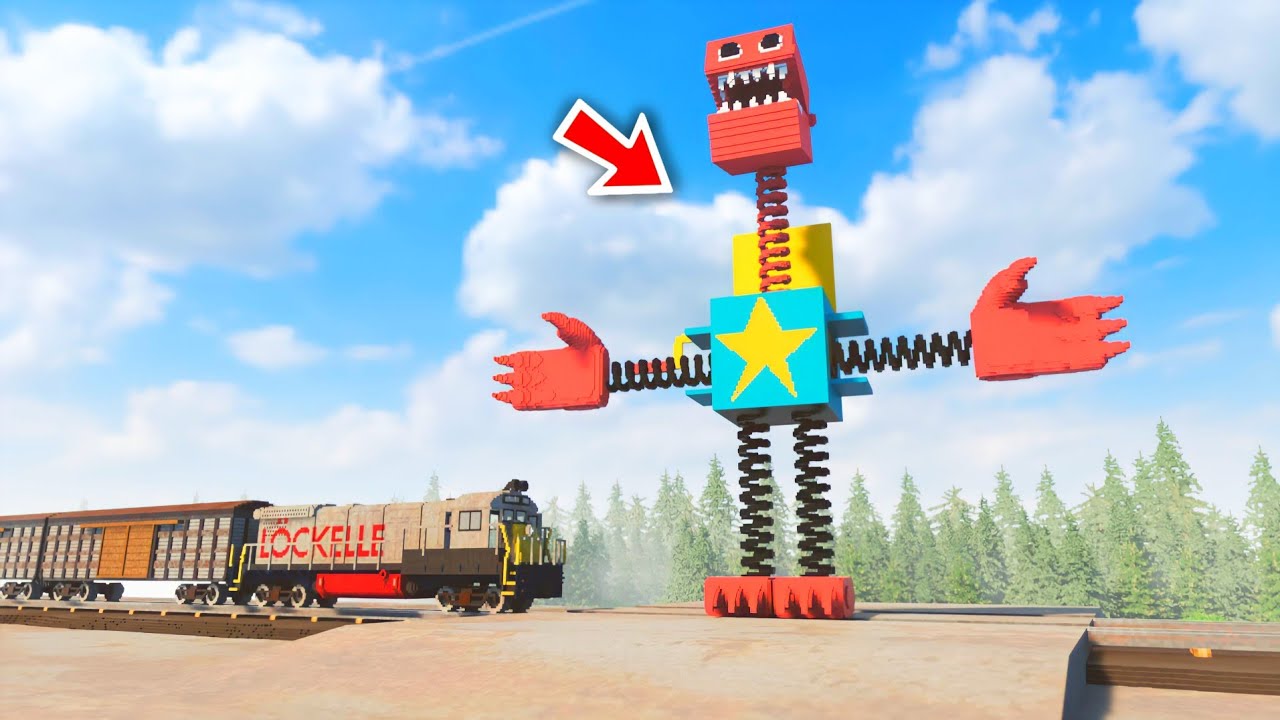 BOXY BOO vs CRAZY BIG TRAIN IN TEARDOWN - YouTube