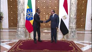 الرئيس السيسي يستقبل رئيس الوزراء الإثيوبي آبي أحمد بقصر الاتحادية