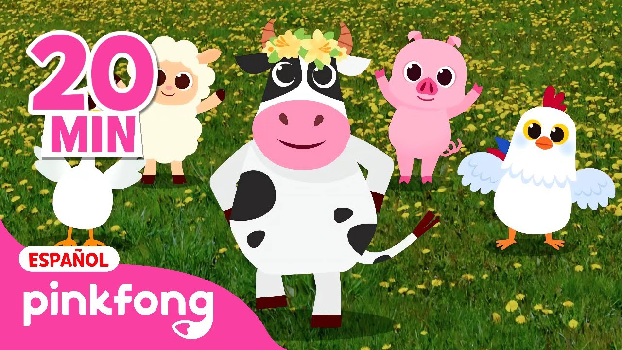 Cinco Animalitos Bailando sin Parar | Animales de la Granja de Pinkfong | Pinkfong en español
