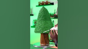 Making a Christmas Tree made of cake #shorts