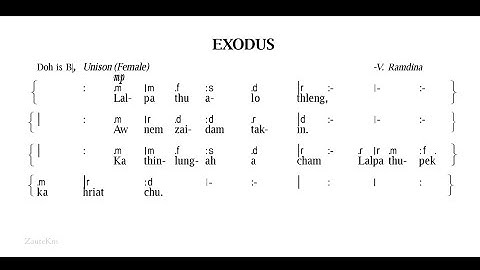 Exodus (SATB) Tonic Solfa Lyrics [Aizawl Area Baptist 2022-2025]