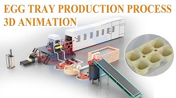 3D Animation of Egg Tray Production Making Machine - Efficient Pulp Molding Process#eggtraymachine