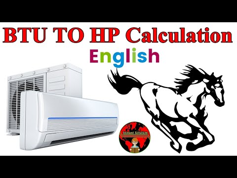 نحوه محاسبه فرمول BTU به HP British Thermal Unit To Horsepower به انگلیسی