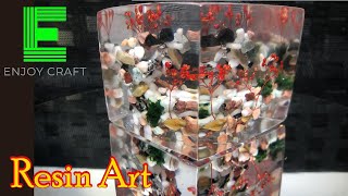 和の国という名の盆栽が2液レジン「エポキシ」に閉じこもり、今か今かと開国の時を待っている!UVレジンとコラボしたら自由になれました！Epoxy resin art